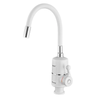 Проточний кран водонагрівач Zerix ELW060F0WHITE 3,3 kW силіконовий вилив, на мийку (ZX5857)